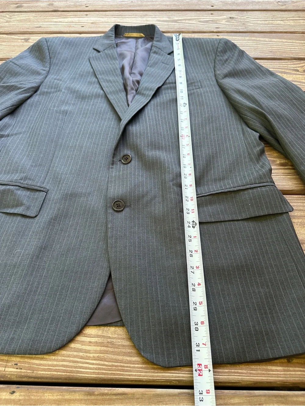 Brooks Brothers 1818 Madison  Charcoal Pinstripe Wool Blazer Sport Coat Made USA